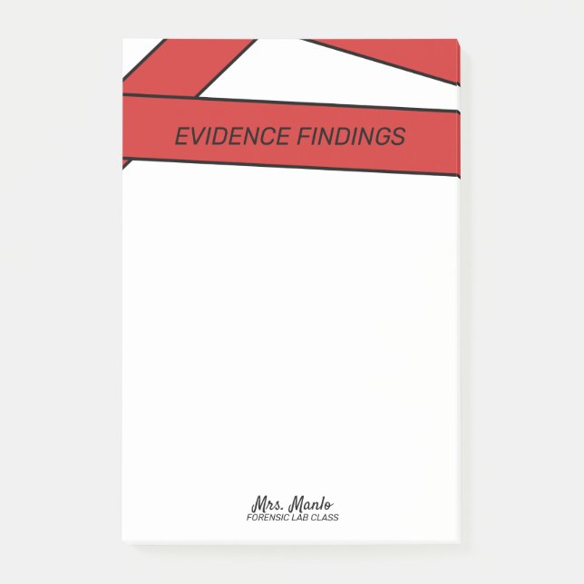 Forensic Lab Class Script Name  Post-it Notes (Front)