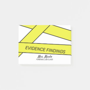Forensic Lab Class Script Name Post-it Notes
