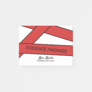 Forensic Lab Class Script Name  Post-it Notes