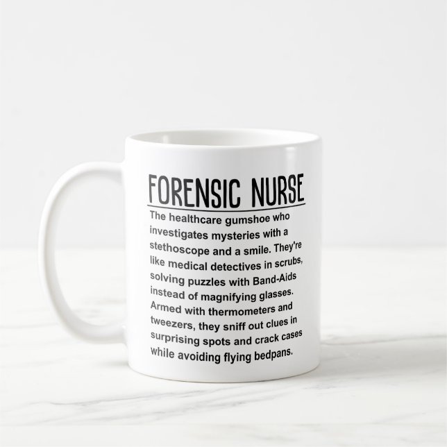 Forensic nurse coffee mug (Left)
