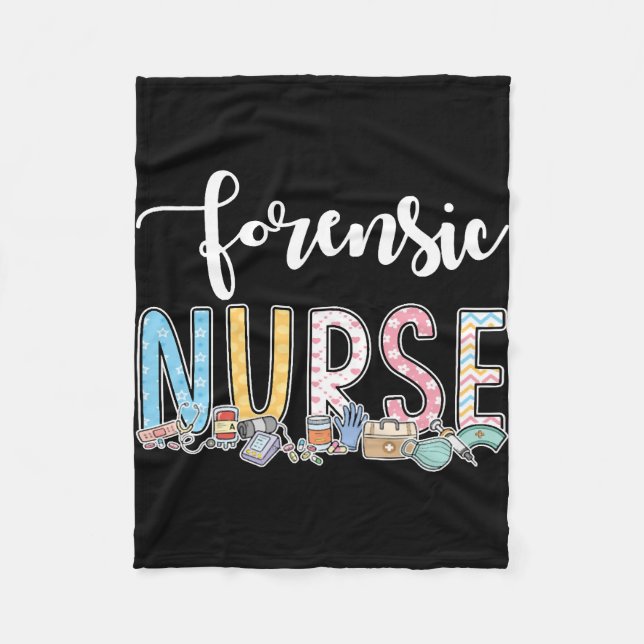 Forensic Nurse Gift Idea Fleece Blanket (Front)