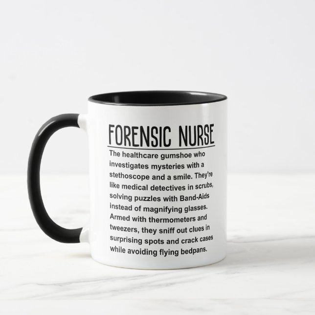 Forensic nurse mug (Left)