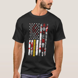 Forensic Nurse US Flag Forensic Nursing T-Shirt