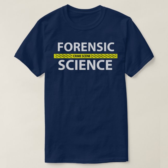 Forensic Science Crime Scene Tape  T-Shirt (Design Front)