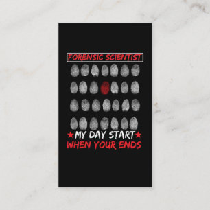 Forensic Science Fingerprint DNA Detective Business Card
