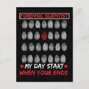 Forensic Science Fingerprint DNA Detective Postcard