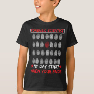 Forensic Science Fingerprint DNA Detective T-Shirt