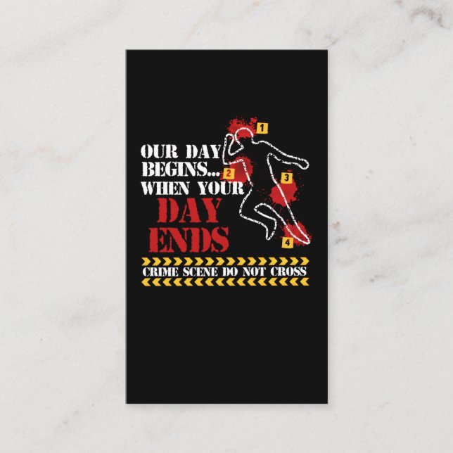 Forensic Science Investigator Crime Detective Business Card (Front)