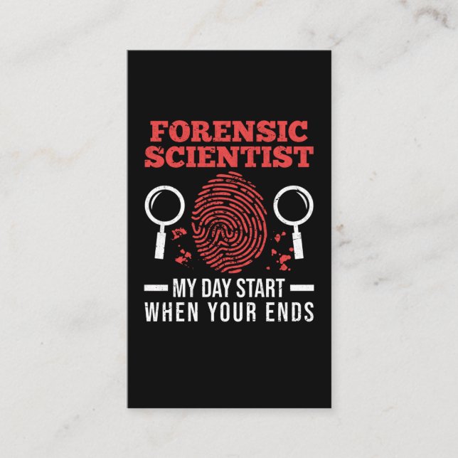 Forensic Science Investigator Forensics Scientists Business Card (Front)