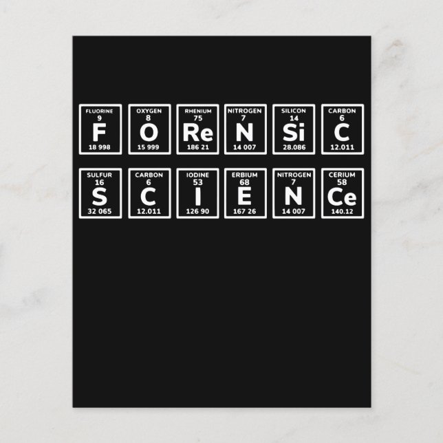 Forensic Science Periodic Table (Front)