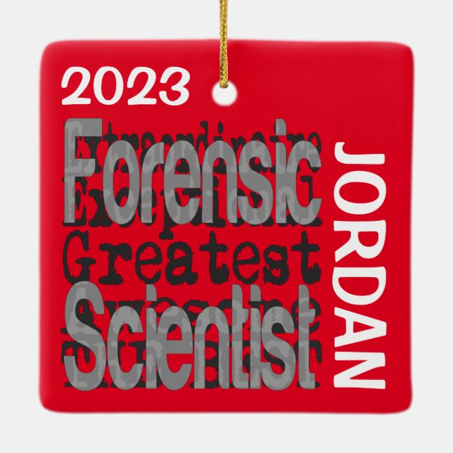 Forensic Scientist Extraordinaire CUSTOM Ceramic Ornament (Back)