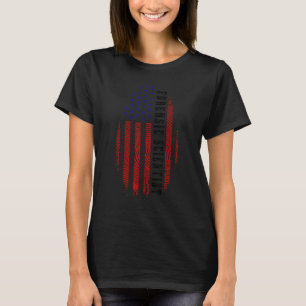 Forensic Scientist Fingerprint US Flag Forensic Sc T-Shirt