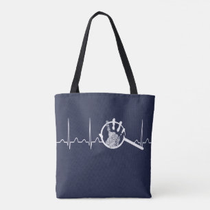 Forensic Scientist Heartbeat Tote Bag