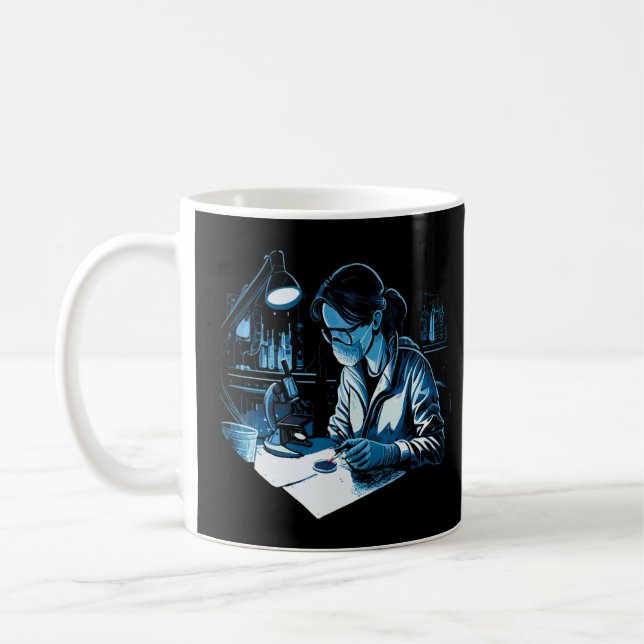 Forensic Scientist Work Chemistry Experiment Educa Coffee Mug (Left)