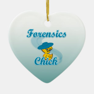 Forensics Chick #3 Ceramic Tree Decoration
