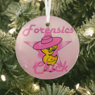 Forensics Chick #8 Glass Tree Decoration