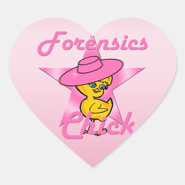 Forensics Chick #8 Heart Sticker (Front)