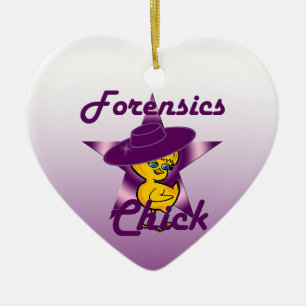 Forensics Chick #9 Ceramic Tree Decoration