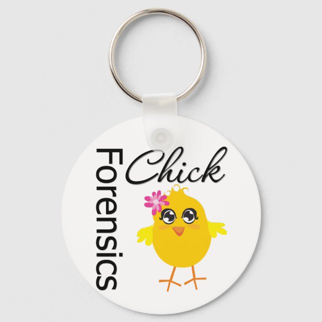 Forensics Chick Key Ring (Front)