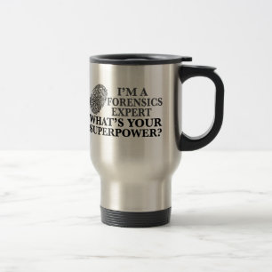 Forensics Expert Fingerprint Humor Travel Mug