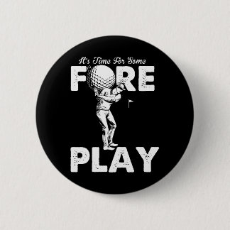Foreplay Innuendo Funny Golf Adult Humour 6 Cm Round Badge