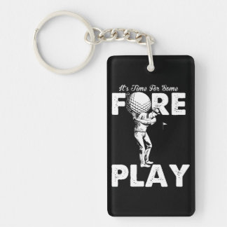 Foreplay Innuendo Funny Golf Adult Humour Key Ring