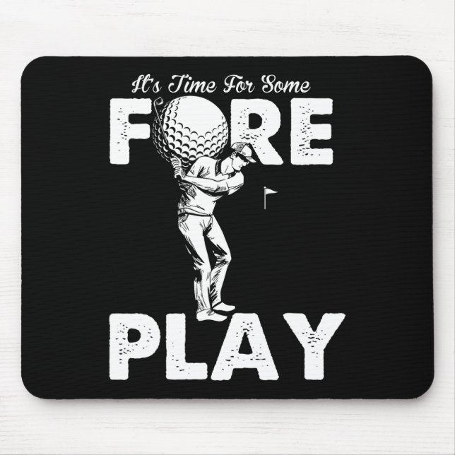Foreplay Innuendo Funny Golf Adult Humour  Mouse Mat (Front)