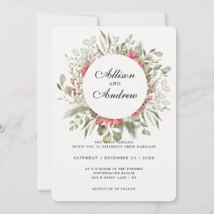 Foreset Foliage Winter Wedding Invitation