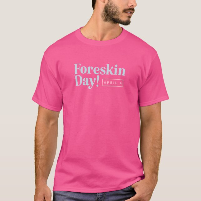 Foreskin Day Logo Tee — Pink (Front)