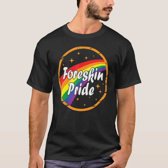 Foreskin Pride Gay Rainbow Lgbt Lgbtq Colour Graph T-Shirt (Front)