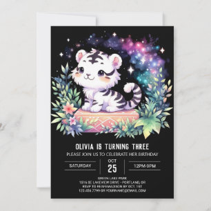 Forest Adorable Tiger Birthday Invitation