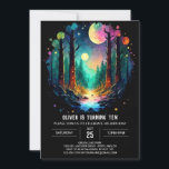 Forest Adventure Awaits Mystical Birthday Invitation<br><div class="desc">Embark on a mystical adventure with our Forest Adventure Awaits Mystical Birthday invitation. This design seamlessly combines the excitement of adventure with a touch of mystique in the forest, creating an invitation that exudes magic and style. Editable and printable, this invitation allows you to customise every detail, infusing your unique...</div>