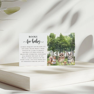 Forest Adventure Baby Shower Book For Baby Enclosure Card