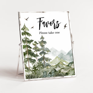 Forest Adventure Baby Shower Favors Poster