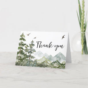 Forest Adventure Baby Shower  Thank You Card