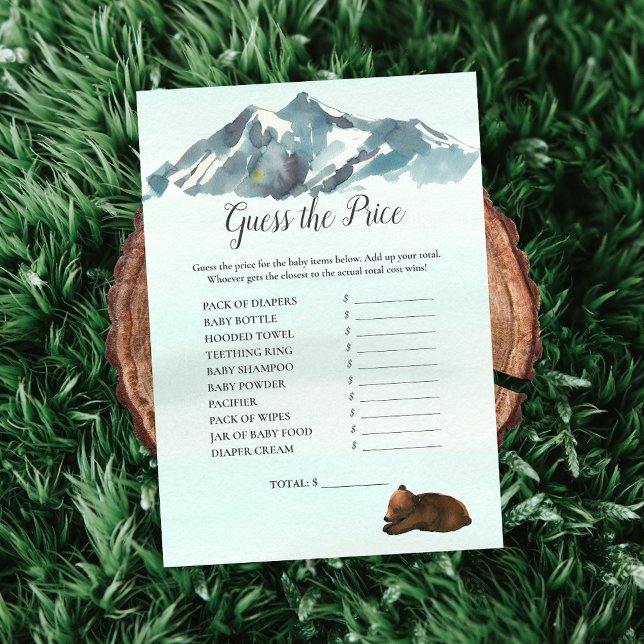 Forest Adventure Guess the Price Bears Game Invitation (Creator Uploaded)
