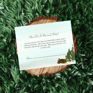Forest Adventure Mummy's Belly Size Bears Game Invitation