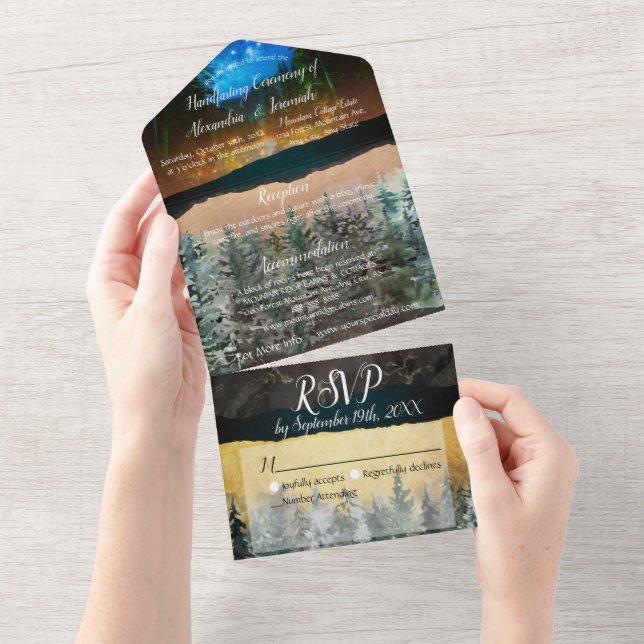 Forest All in One Handfasting Invite (Tearaway)
