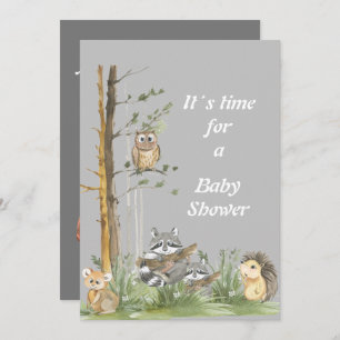 Forest amimal baby shower Invitation