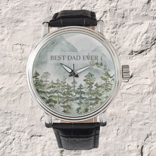 Forest and Mountain Best Dad Ever Fathers Day Watch