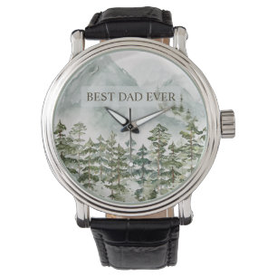Forest and Mountain Best Dad Ever Fathers Day Watch