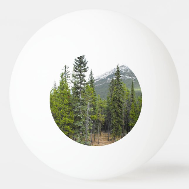Forest and Mountain Scene Ping Pong Ball (Front)