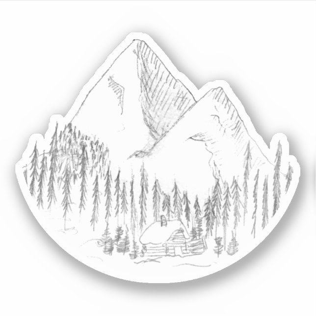 Forest and Mountains Sketch (Front)