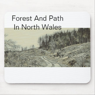 Forest And Path In North Wales Mouse Mat