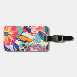 Forest and roses luggage tag