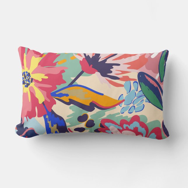 Forest and roses lumbar cushion (Front)