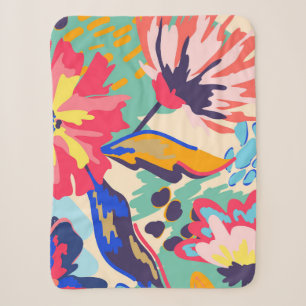 Forest and roses sherpa blanket