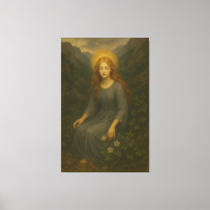 Forest Angel – Divine Light Portrait Canvas Print