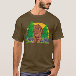Forest Animal Brown Bear Lover Retro Nature Wildli T-Shirt