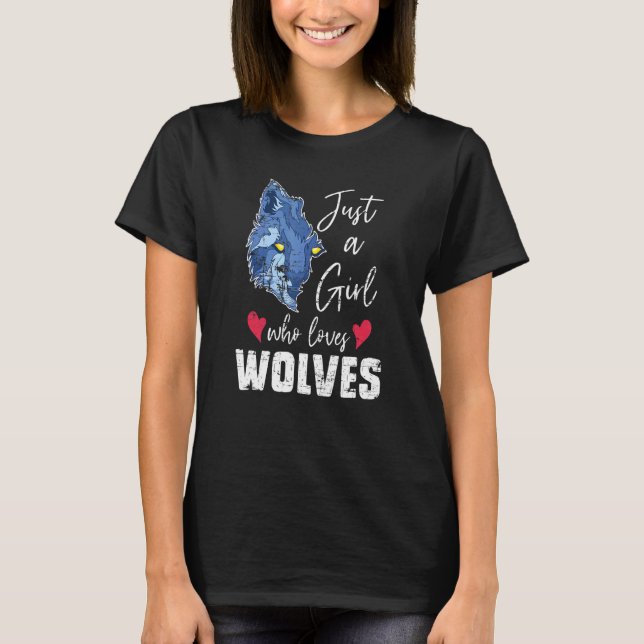 Forest Animal Predator Wolf Women Girls Wolf T-Shirt (Front)